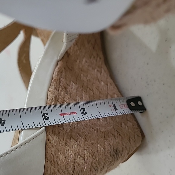 Kenneth Cole Reaction white wedge espadrilles sandals size 10 - Picture 11 of 14